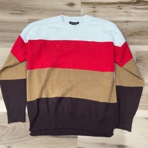 French Connection Colorblock Soft Crewneck Sweater Women’s Medium
